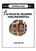 Vista previa - Unidades / Secuencias / Situaciones de Aprendizaje - RECURSOS PARA MATEMÁTICA - Portada