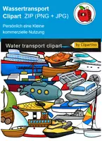 Vorschau - Poster - Wassertransport Clipart Grafiken, Water Transport - Deckblatt