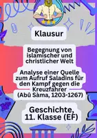 Vorschau - Klassenarbeiten - Klausur Geschichte – Islam und Christentum - Deckblatt