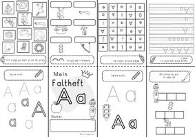 Vorschau - Arbeitsblätter - Falthefte Klasse 1, Klasse 2 Buchstaben, schwierige Laute, zur Buchstabeneinführung und Rechtschreibung - Seite 2