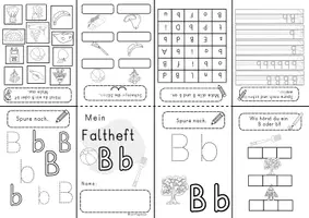 Vorschau - Arbeitsblätter - Falthefte Klasse 1, Klasse 2 Buchstaben, schwierige Laute, zur Buchstabeneinführung und Rechtschreibung - Seite 3