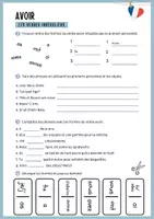 Vorschau - Arbeitsblätter - Unregelmäßige Verben konjugieren (avoir, être, faire, aller) - Deckblatt