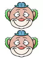 Vorschau - Unterrichtsreihen - Karneval - Fasching - Subtraktionen im Zahlenraum 10 - Legematerial - Clown und Konfetti - Seite 1