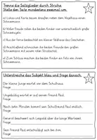 Vorschau - Arbeitsblätter - Lerntheke Subjekt und Prädikat - Seite 1