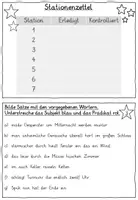 Vorschau - Arbeitsblätter - Lerntheke Subjekt und Prädikat - Seite 2