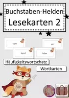 Vorschau - Fördermaterial/Inklusion - Buchstaben-Helden: Lesekarten auf Wortebene 2 - Deckblatt