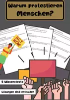 Vorschau - Arbeitsblätter - Warum protestieren Menschen? 5 Wissenstexte + Arbeitsblatt - Deckblatt