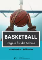 Vorschau - Arbeitsblätter - Basketball ⎮ Regeln für die Schule (Arbeitsblatt, Bildkarten und Poster) - Deckblatt