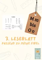 Vorschau - Arbeitsblätter - 3. Leseblatt passend zu MEINE FIBEL (Mm, Ii, Aa, ist, Pp, Oo) - Deckblatt