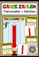 Vorschau - Fördermaterial/Inklusion - GANZE ZAHLEN (Thermometer) - Schiebeübung + Aufgabenkarten - Deckblatt