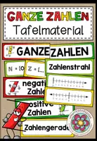 Vorschau - Präsentationen/Tafelbilder - Ganze Zahlen – Tafelmaterial zur Zahlengeraden | 6.–7. Klasse - Deckblatt