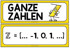 Vorschau - Präsentationen/Tafelbilder - Ganze Zahlen – Tafelmaterial zur Zahlengeraden | 6.–7. Klasse - Seite 2