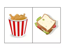 Vorschau - Bildkarten - Fast-Food-Spiel - Seite 1