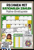 Vorschau - Spiele - Rationale Zahlen: vier Grundrechenarten – 4 Mathe-Brettspiele | 6.–7. Klasse - Deckblatt