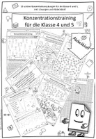 Vorschau - Unterrichtsreihen - Konzentration üben in der Klasse 4 und 5, inkl. Lösungen - Deckblatt