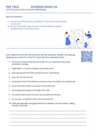 Vorschau - Arbeitsblätter - Analyse video/TedTalk "negative influence of screens" - Deckblatt