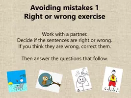 Vorschau - Arbeitsblätter - Avoiding mistakes 1 - Seite 1