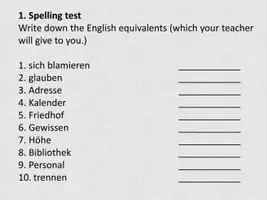 Vorschau - Arbeitsblätter - Quick warm-up exercise (2) - the most misspelled words - Seite 2