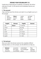 Vorschau - Arbeitsblätter - Double your vocabulary interactive worksheets (1& 2) - Deckblatt