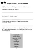 Vorschau - Arbeitsblätter - Ein Gedicht untersuchen (4-fach-differenziert) - Seite 3