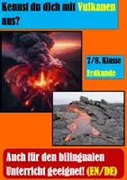Vorschau - Arbeitsblätter - Vulkane! Kreuzworträtsel - Erdkunde (DE/EN) - Deckblatt