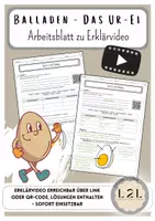 Vorschau - Arbeitsblätter - Ur-Ei der Dichtung (Balladen) - Epik , Lyrik und Drama - Deckblatt