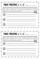 Vorschau - Arbeitsblätter - Two truths and a lie - Kennlernspiel/ Icebreaker ( Englische Version) - Seite 3