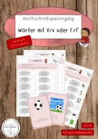 Vorschau - Arbeitsblätter - Rechtschreibspaziergang: Wörter mit V/v oder F/f - Deckblatt