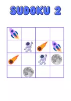 Vista previa - Hojas de trabajo - Sudoku del espacio con pictogramas. - página 3