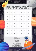Vista previa - Juegos / Gamificación - Sopa de letras con temática del espacio. - página 1