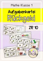 Vorschau - Aufgabenkarten - Kartei: Rückgeld ZR 10 - Deckblatt