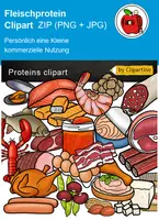 Vorschau - Poster - Fleisch und Eiweiß ClipArt grafiken, Lebensmittel - Deckblatt