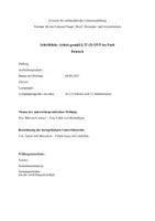 Vorschau - Stundenentwürfe - schriftlicher Unterrichtsentwurf - Fabeln vervollständigen - Seite 1
