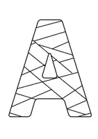 Vorschau - Arbeitsblätter - Buchstaben Girlande, Buchstabengirlande ausmalen, Ausmalbilder, Alphabet, basteln, dekorieren, a bis z, kooperative - Seite 1