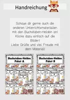 Vorschau - Fördermaterial/Inklusion - Buchstaben-Helden: Lesekarten auf Wortebene 3 - Seite 1