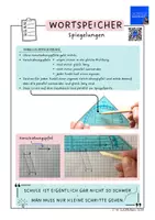 Vorschau - Merkblätter - Wortspeicher zur Parallelverschiebung - Deckblatt