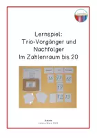 Vorschau - Spiele - Lernspiel: Trio-Nachbaraufgaben und Trio- Vorgänger und Nachfolger im Zahlenraum bis 20 - Deckblatt