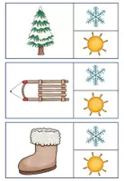 Vorschau - Fördermaterial/Inklusion - Klammerkarten Winter & Sommer (Jahreszeiten) Fördermaterial - Seite 3
