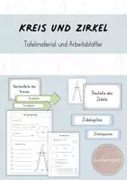 Vorschau - Arbeitsblätter - Kreis und Zirkel: Tafelmaterial und Arbeitsblätter - Deckblatt