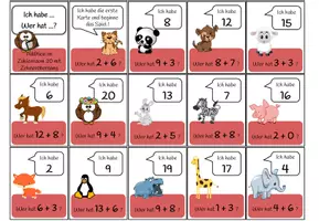 Vorschau - Spiele - Ich habe ... Wer hat ...? Lernspiel Mathematik (Addition ZR 20 mit ZÜ) - Seite 2