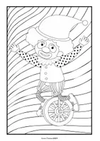 Vorschau - Mal- und Bastelvorlagen - Ausmalbilder Clowns Fasching/Karneval/Fastnacht - Seite 2
