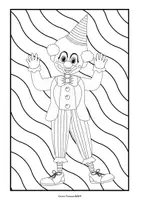 Vorschau - Mal- und Bastelvorlagen - Ausmalbilder Clowns Fasching/Karneval/Fastnacht - Seite 3