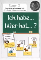 Vorschau - Stationenlernen - Ich habe... Wer hat...? - Lernspiel Mathematik (ZE - E | Subtraktion ZR 100) - Deckblatt