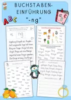 Vorschau - Arbeitsblätter - Buchstaben -ng, Buchstabeneinführung - Deckblatt