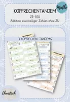 Vorschau - Aufgabenkarten - Kopfrechentandem im ZR 100 - Addition ohne ZÜ (schwer) - Deckblatt