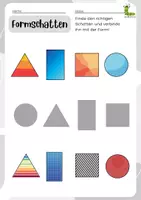 Vorschau - Arbeitsblätter - Geometrische Formen erkennen 🟡🔺🟥🟩 - Seite 1