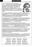 Vorschau - Arbeitsblätter - Ludwig van Beethoven - Cloze with solution - Famous personalities (English) - Seite 1