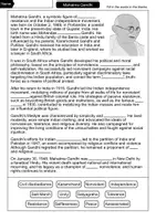 Vorschau - Arbeitsblätter - Mahatma Gandhi - Cloze with solution - Famous personalities (English) - Seite 1