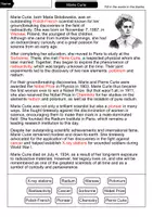 Vorschau - Arbeitsblätter - Marie Curie - Cloze with solution - Famous personalities (English) - Seite 2
