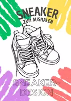 Vorschau - Arbeitsblätter - Sneaker Design, Ausmalbilder, Ausmalbild, Turnschuhe, Schuhe, zum Ausmalen, selbst Designen, Kunstprojekt, Sportschuhe - Deckblatt